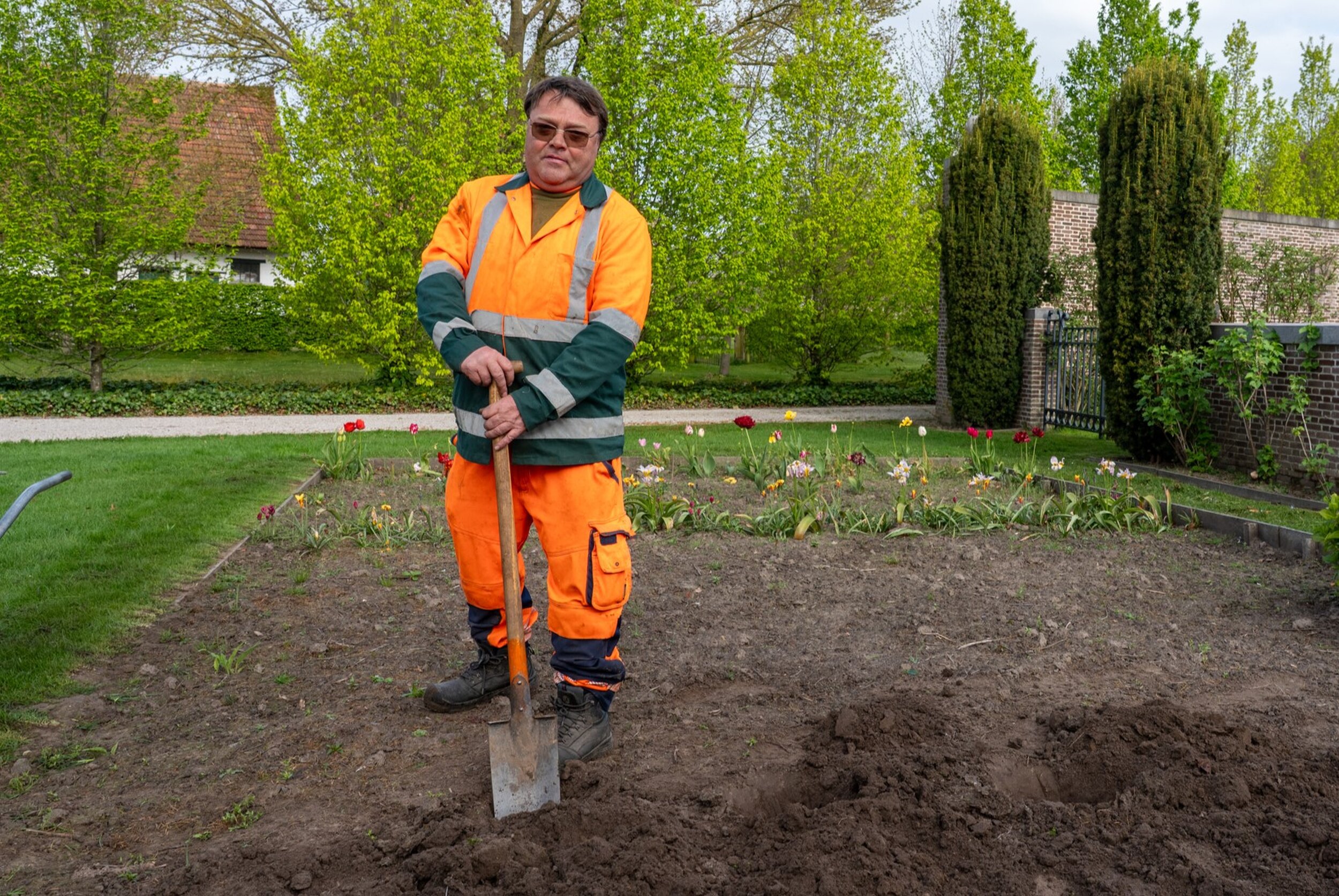 bloemen planten bij een klant